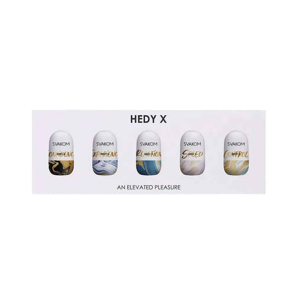Набір мастурбаторів-яєць Svakom Hedy X-Mixed Textures із 5 шт з різними текстурами (мульти) - фото 5