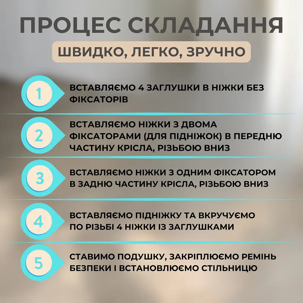 Детский стул для кормления с подножкой стульчик для кормления с подушкой из эко кожи детское кресло Белое - фото 8
