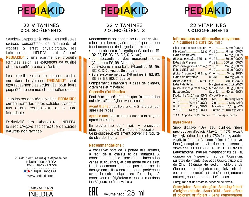 Сироп для дітей Pediakid 22 Vitamines & Oligo-Elements 250 мл - фото 2