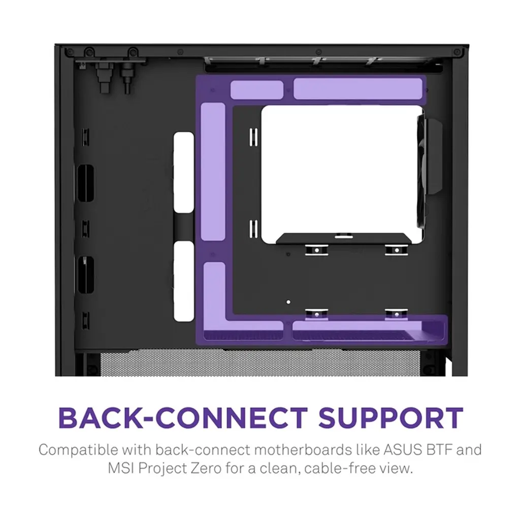 Корпус для ПК NZXT H3 Flow All Black (CC-H31FB-01) - фото 7