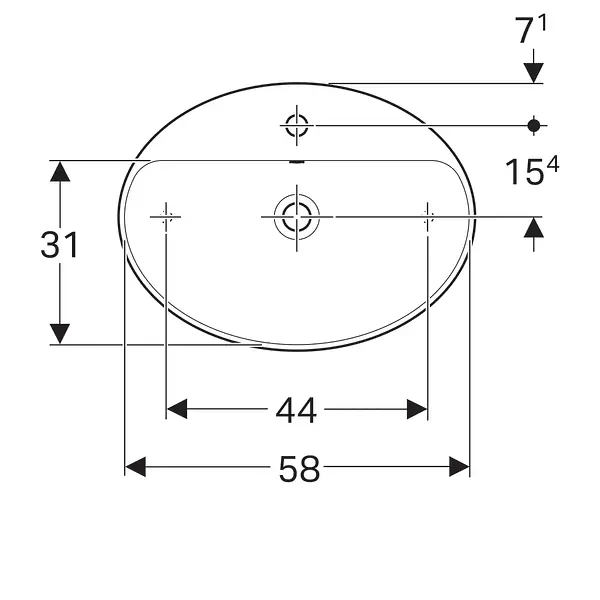 Умивальник Geberit Variform 60x45 Білий 500.772.01.2 - фото 4