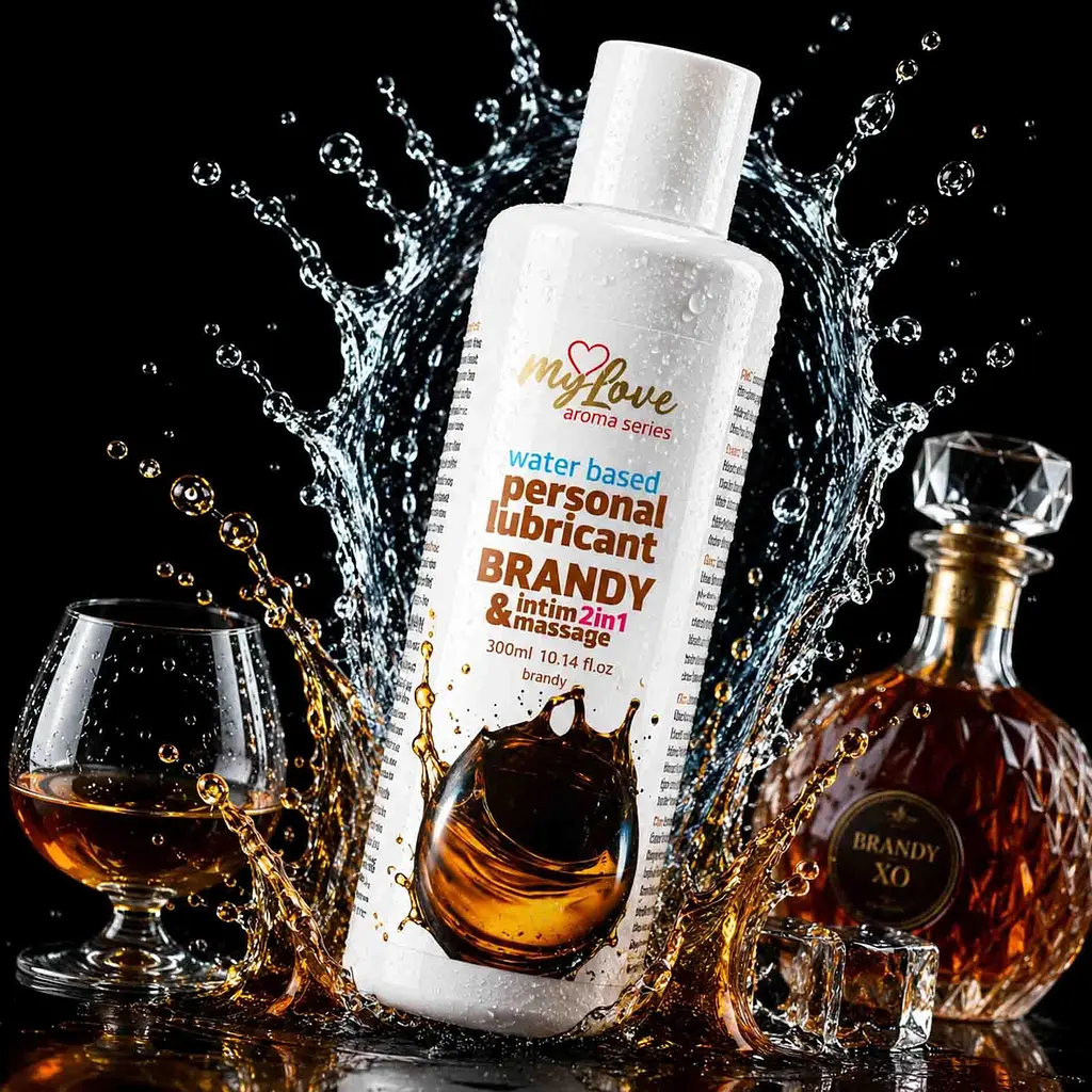 Лубрикант Boys Of Toys MyLove Aroma Series IntimMassage Brandy 2в1 та масажний гель, 300 мл - фото 2