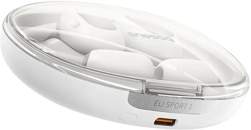 Наушники Baseus Eli Sport 1 Open-Ear TWS Earbuds Stellar, IPX4, BT5.3, 65mAh, 600mAh, 7.5h, White  A00064400221-00 - фото 4
