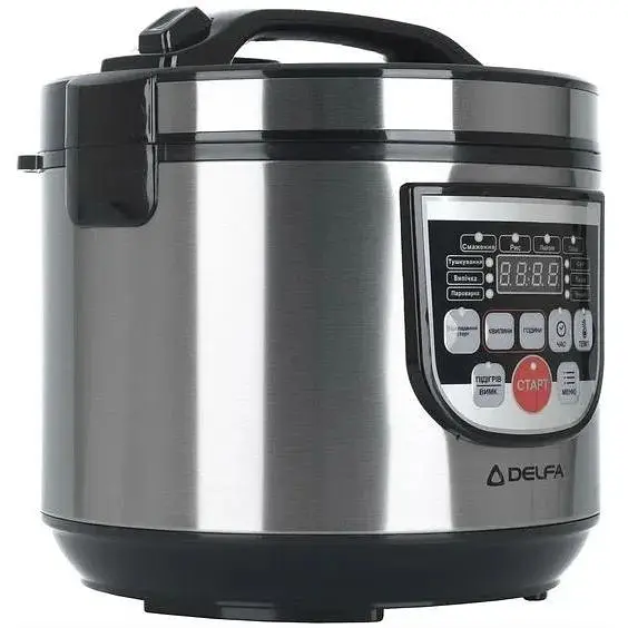 Мультиварка Delfa DMC-500 Stainless steel/black UA - фото 2