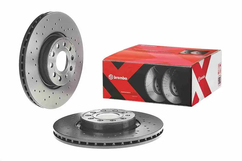 Диск гальмівний передній вентильований VW Golf V-VIII, Caddy III-V 01-25р Brembo (09.9772.1X) - фото 2
