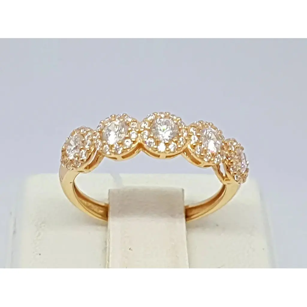 Золоте кільце Імперія золота з фіанітами. КВ818(В)І 16,5 - фото 3