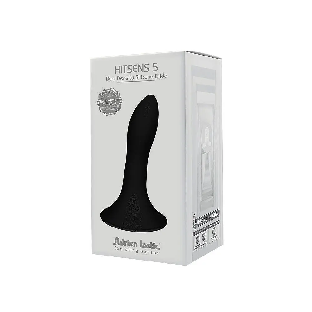 Дилдо с присоской Adrien Lastic Hitsens 5 Black, отлично для страпона, диаметр 2,4 см, длина 13 см - фото 6
