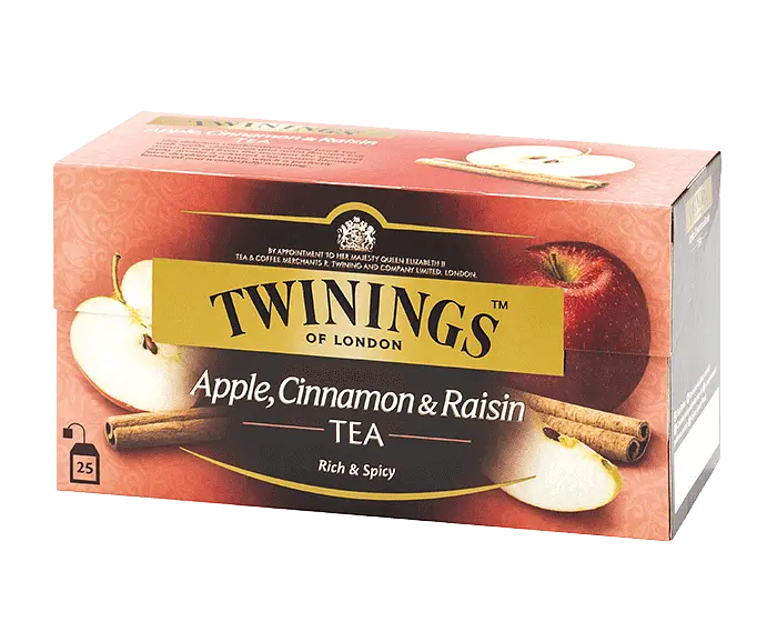 Чай черный Twinings с яблоком, корицей и изюмом 50 г (25 шт. х 2 г) (828043) - фото 2