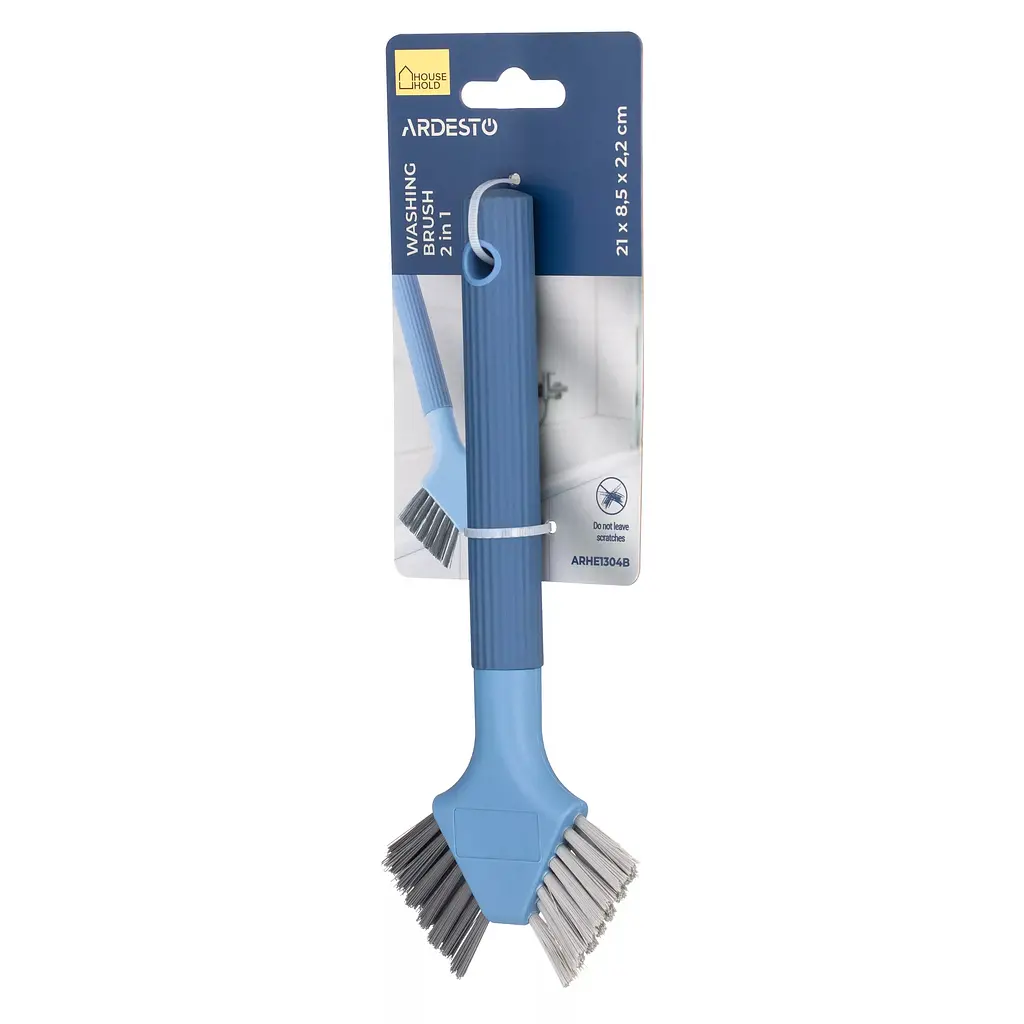 Щітка для миття 2 в 1 Ardesto Profe 21 х 8.5 х 2.2 см блакитна (ARHE1304B) - фото 5