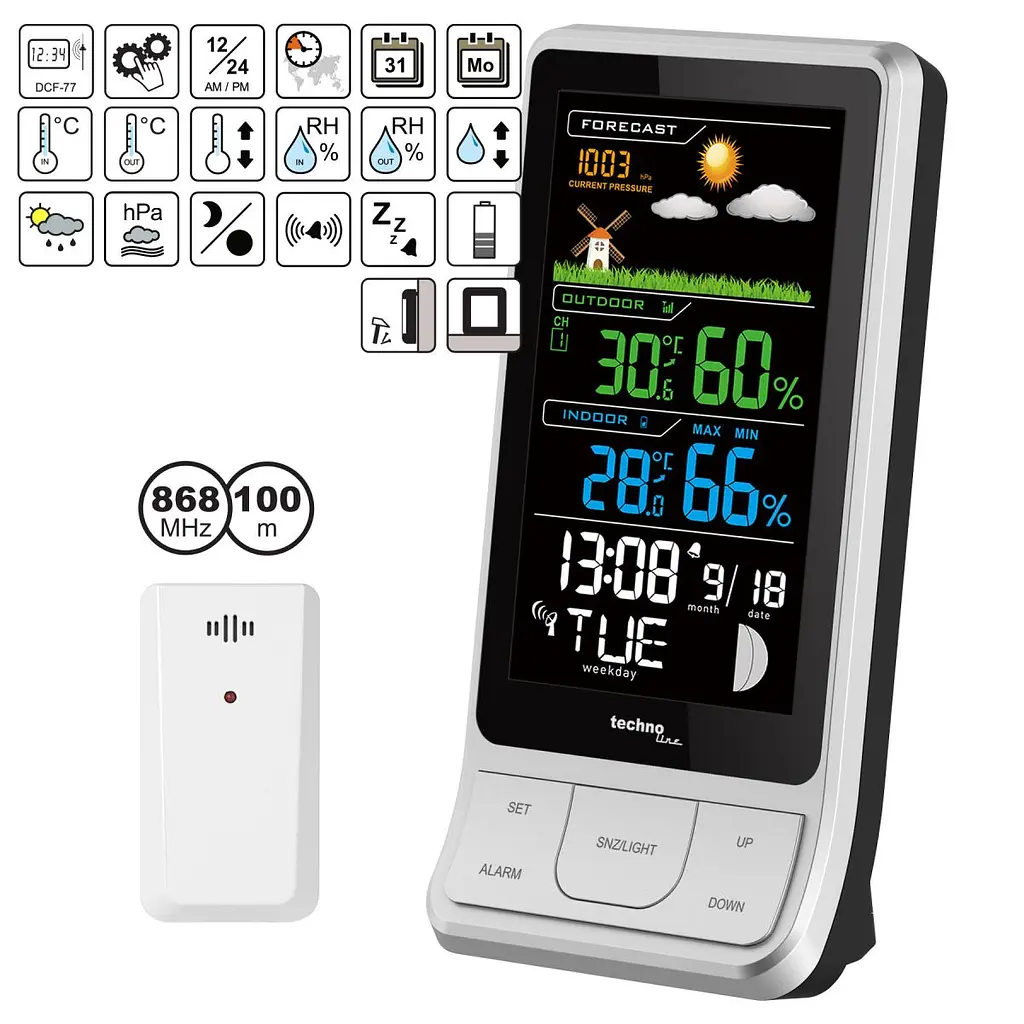 Метеостанція Technoline WS6441 Black/Silver (WS6441) - фото 8