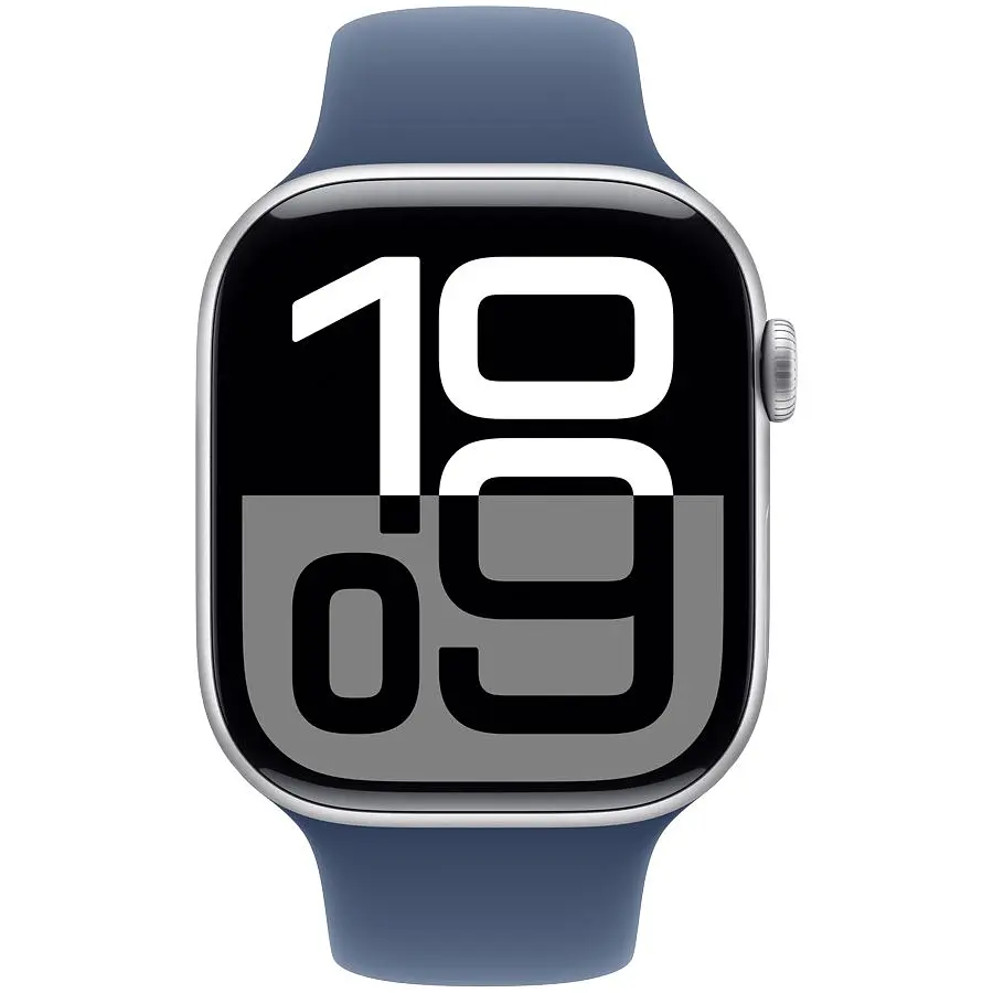 Смарт-годинник Apple Watch Series 10 GPS 42 mm Silver Denim Sport Band M/L (Grade C) Seller Refurbished - фото 2