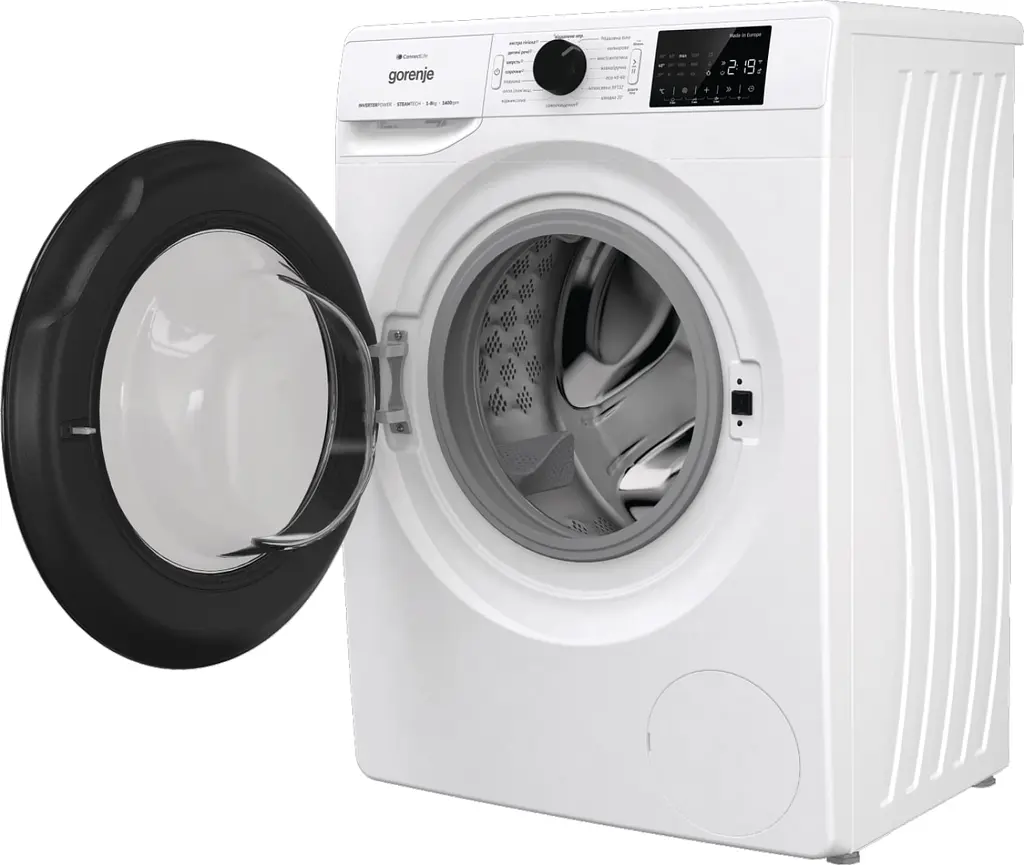 Стиральная машина Gorenje фронтальная 8 кг 1400 A+++ 465 см дисплей инвертор пара Wi-Fi белый - фото 7