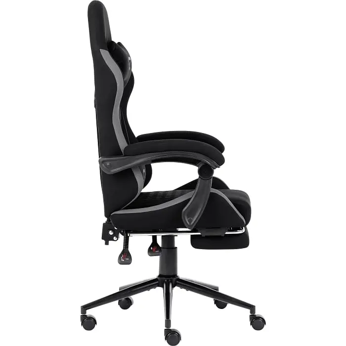 Геймерське крісло GT Racer чорне із сірим (X-2324 Fabric Black/Gray) - фото 8