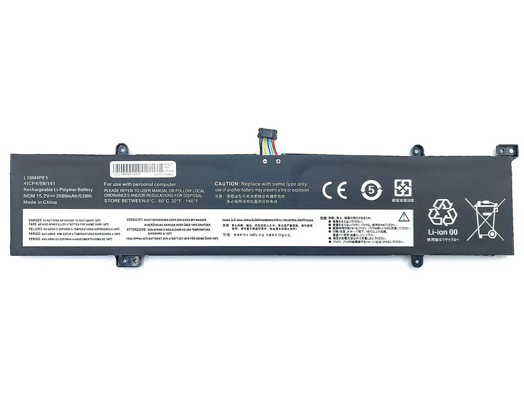 Акумулятор L18M4PF1 для Lenovo Yoga 9-15IMH5 C940-15IRH IdeaPad S740-15IRH (L18D4PF1) (15.2V 3500 mAh 53Wh) - фото 2