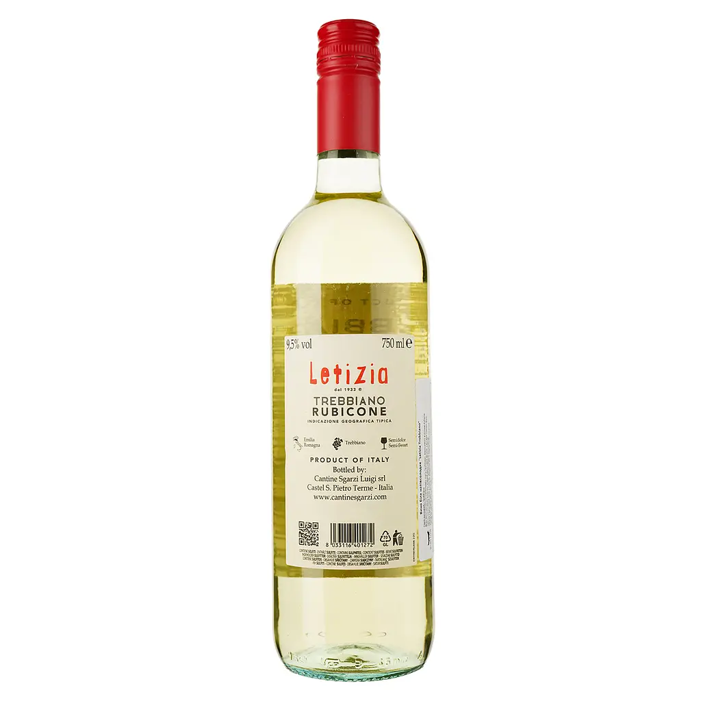 Вино Letizia Trebbiano IGT Rubicone белое полусладкое 0.75 л - фото 2