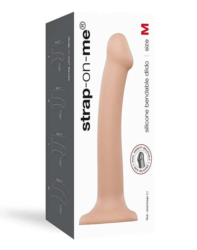 Насадка для страпона Strap-On-Me Dual Density Dildo Flesh M Strap-on-me SO2354 91169 - фото 2