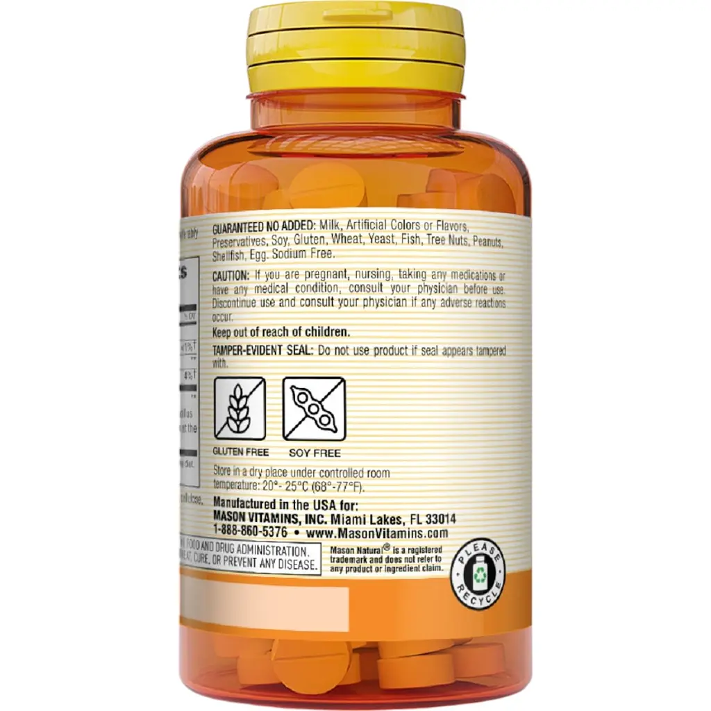 Пробіотики Mason Natural Probiotic Acidophilus With Bifidus 2 млд КУО зі смаком полуниці 100 жувальних пігулок - фото 3