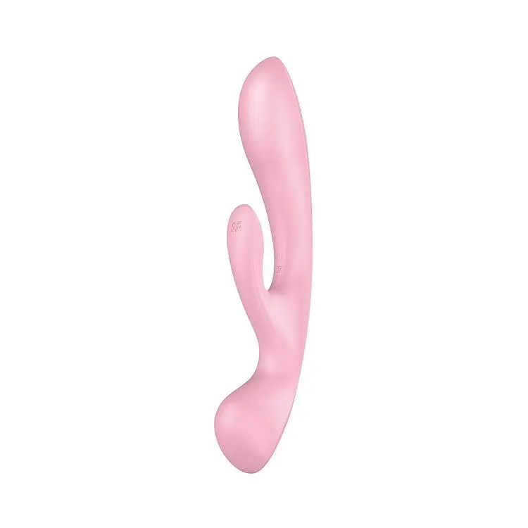 Двосторонній вібратор-кролик Satisfyer Triple Oh Pink, 3 мотори