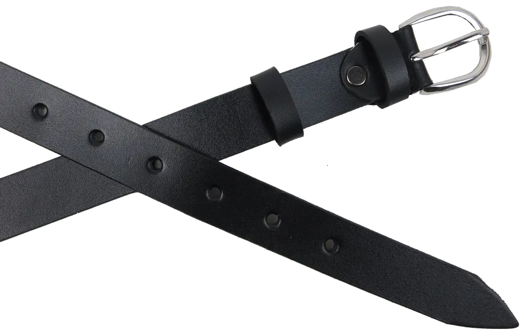 Шкіряний жіночий ремінь Skipper Чорний 2,5 см (1641-25) - фото 2