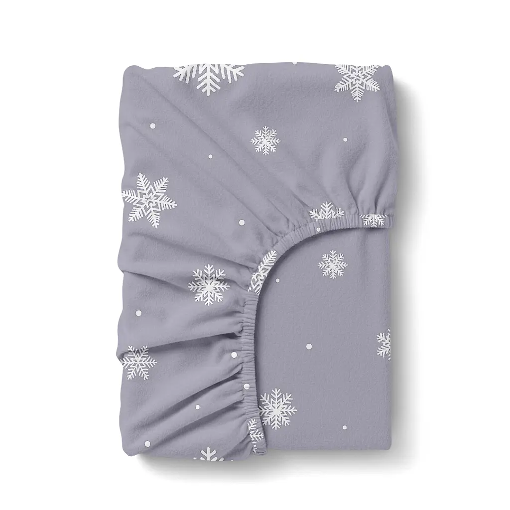 Набір простирадло на резинці фланель 200х220 FROSTY LAVENDER COSAS (4822052489529) - фото 3