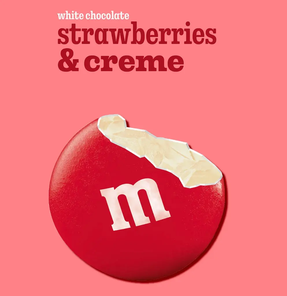 Драже M&M's White Chocolate Strawberries and Cream Valentine's Day 210г - фото 3
