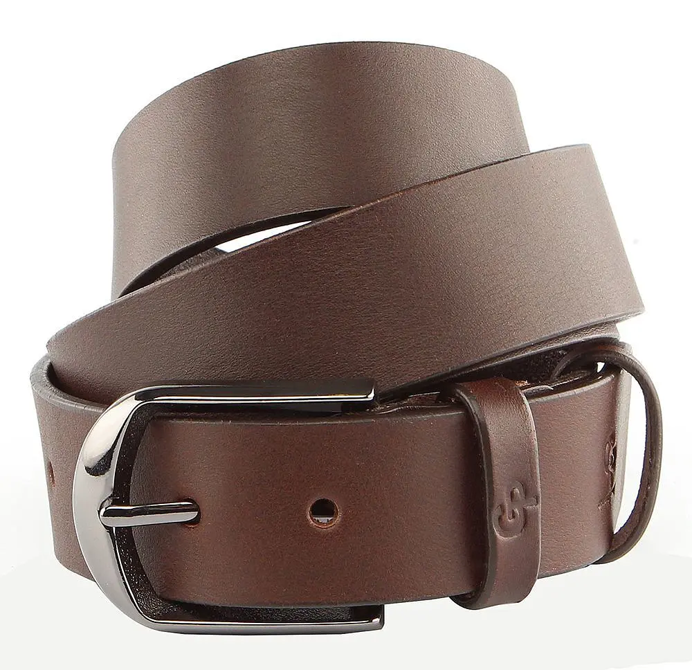 Ремінь чоловічий Grande Pelle 00245 під штани коричневий 125 см - фото 11