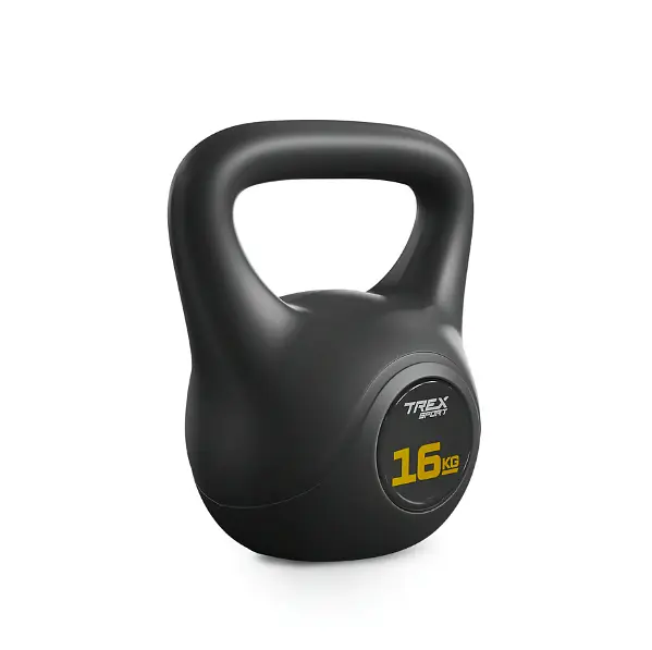 Гиря вінілова 16кг Trex Sport TX-016CKB чорний - фото 2