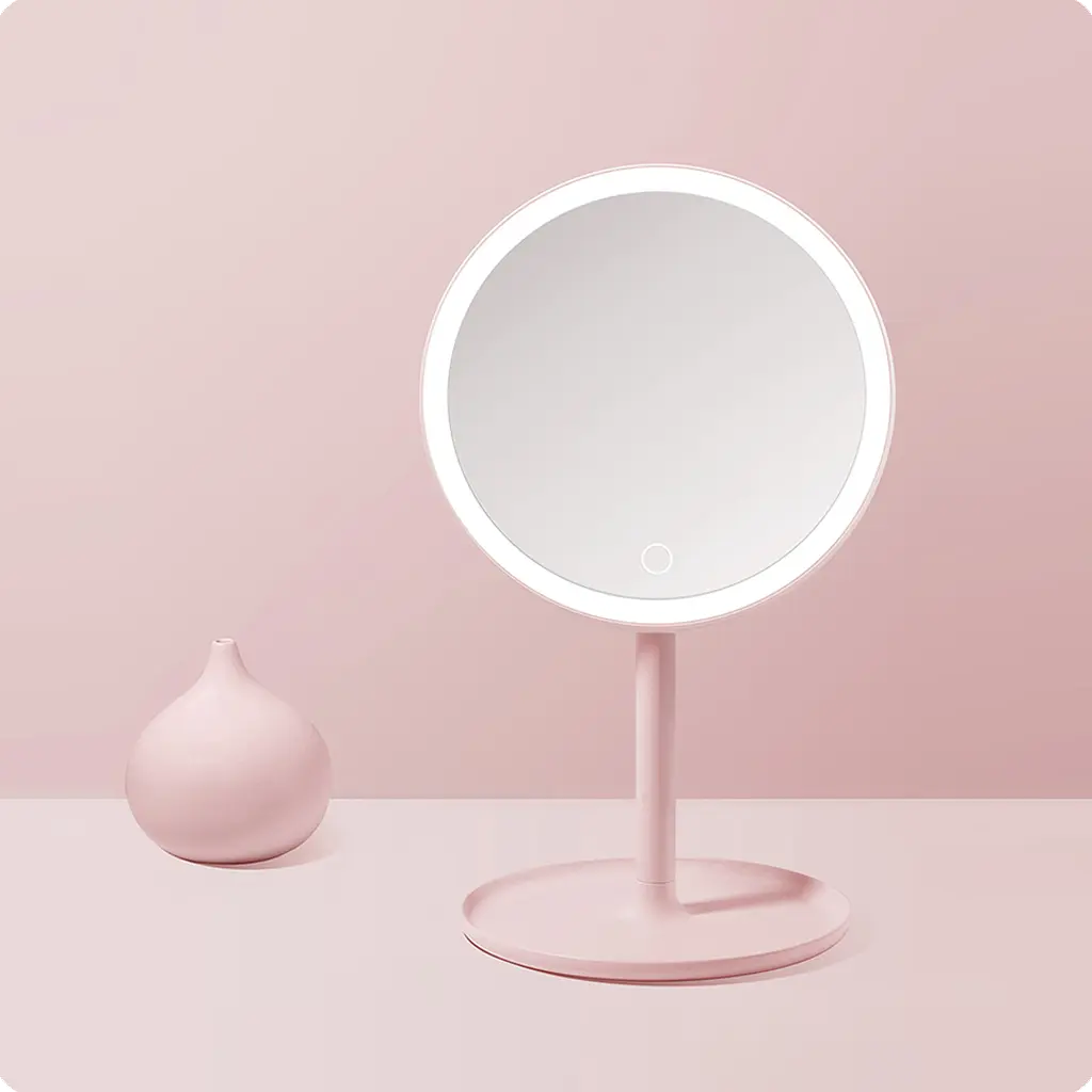 Дзеркало для макіяжу з LED підсвічуванням Xiaomi DOCO Pro 6.7" (M002) Pink - фото 2