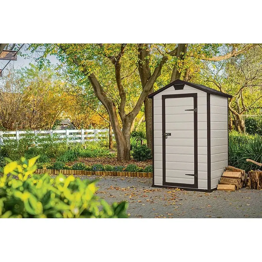 Садовый пластиковый домик Keter Manor 4x3 м бежевый - фото 5