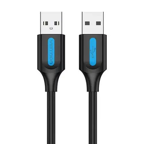 Кабель Vention USB to USB 2.0 2A 1M Black PVC (COJBF) - фото 2