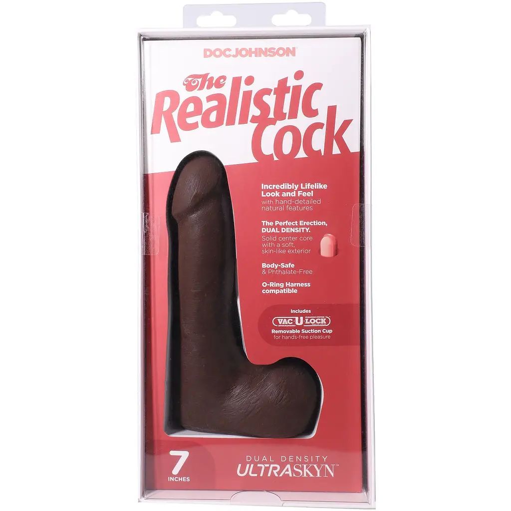 Фалоімітатор Doc Johnson The Realistic Cock ULTRASKYN 7 Inch with Balls, 17.8 см - фото 9