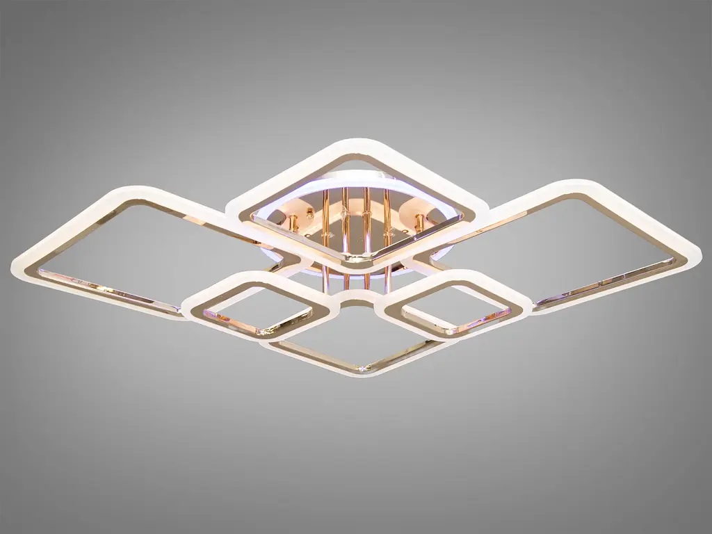 LED люстра на пульте с димером и разноцветной подсветкой, 150W - фото 4