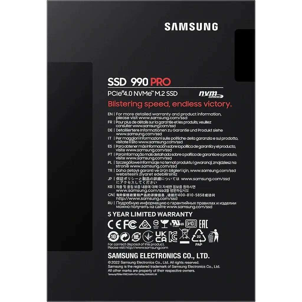 Накопичувач SSD M.2 2280 4TB 990 PRO Samsung (MZ-V9P4T0BW) - фото 6