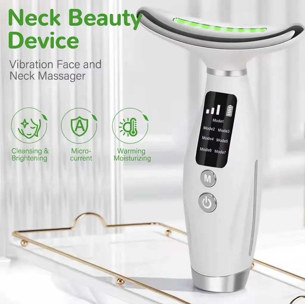  Масажер для шиї та обличчя з підігрівом NeckLift Pro 7 в 1 LED - фото 11