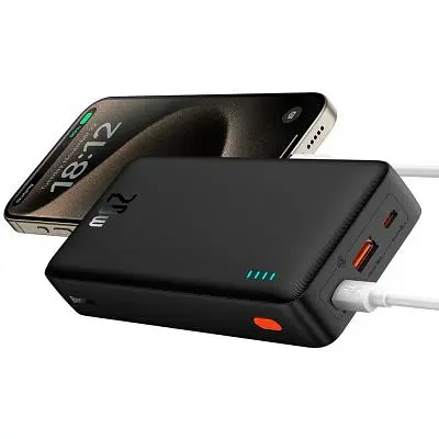 Батарея універсальна Baseus Airpow 20000mAh 20W PD/3.0 QC/3.0 black (P10022804113-00) - фото 5