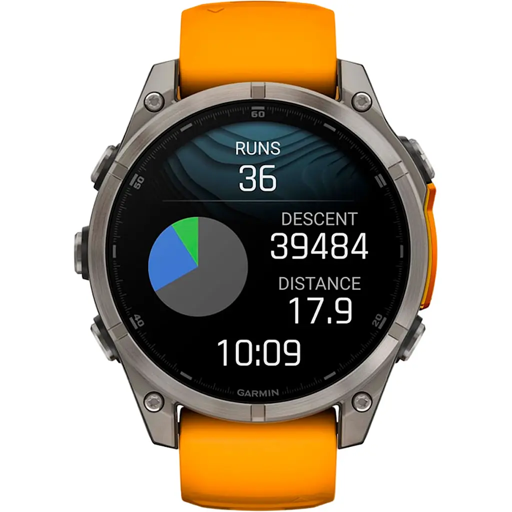 Смарт-годинник Garmin Fenix 8 AMOLED Sapphire 47mm Titanium with Spark Orange/Graphite Silicone Band (010-02904-10) [115077] - фото 10