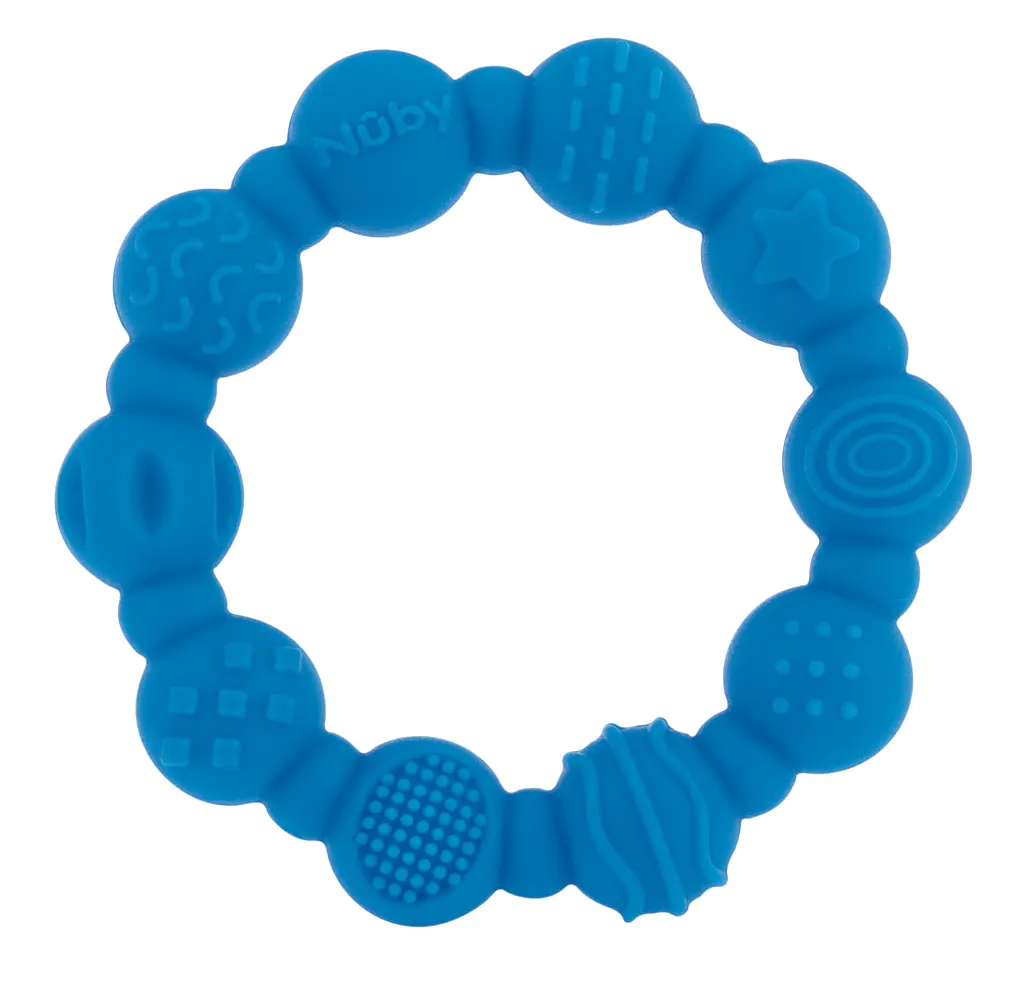 Силіконовий прорізувач Nuby з кліпсою, синій (NV0613001blue) - фото 2