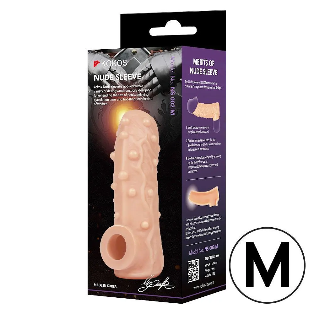 Насадка на член Kokos Nude Sleeve NS 002, M - фото 7