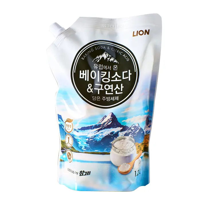 Засіб для миття посуду Lion Chamgreen Baking Soda Citric Acid запаска 1.2 л - фото 2