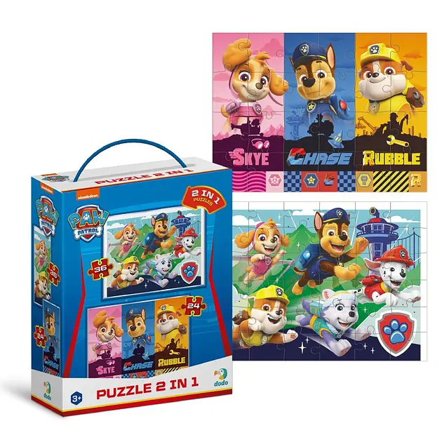 Пазл 2 в 1 Paw Patrol – яскравий дитячий пазл із героями мультфільму (200274)