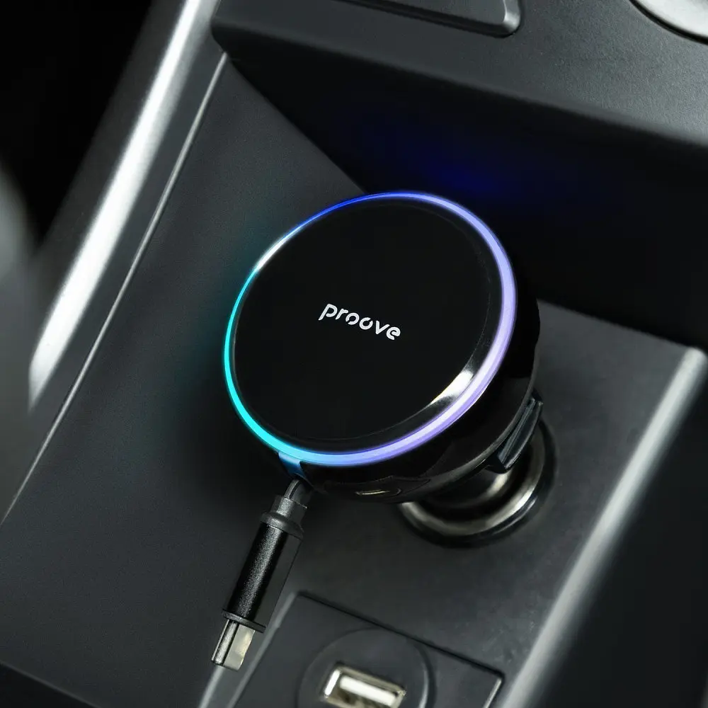 АЗП Proove Hammer 81W (Type-C + USB) + Retractable Type-C Cable - фото 5