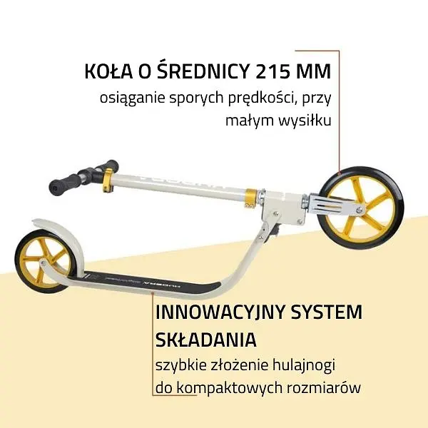Самокат Hudora Bigwheel 215 Beige (14127) - фото 4