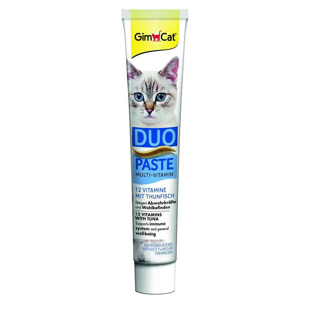 Паста для котів GimCat DUO PASTE Multi-vitamin 12 vitamins with tuna 12 вітамінів і тунець, 50 г - фото 6