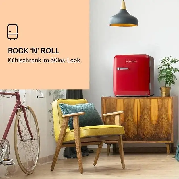 Холодильник в ретро стилі Klarstein Audrey Mini 48л (10033345) - фото 3