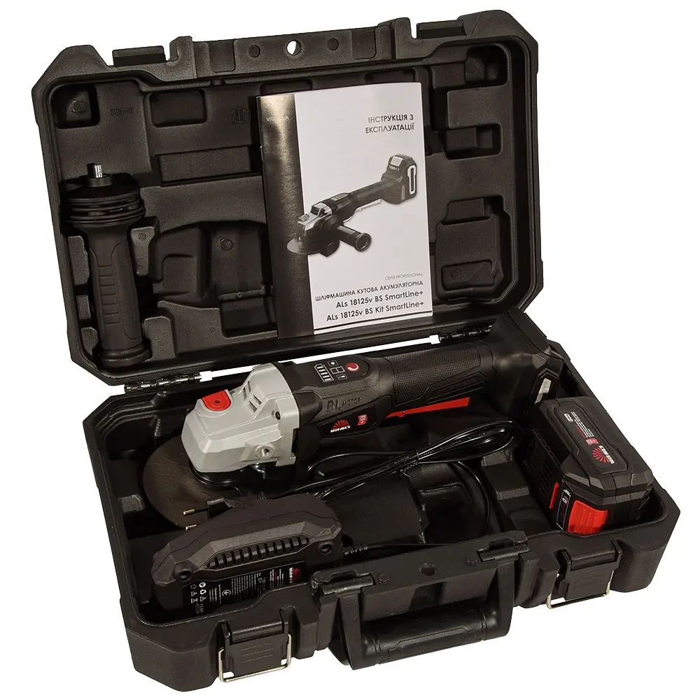 Шліфмашина кутова акумуляторна Vitals Professional ALs 18125v BS Kit SmartLine+ (239534) - фото 12