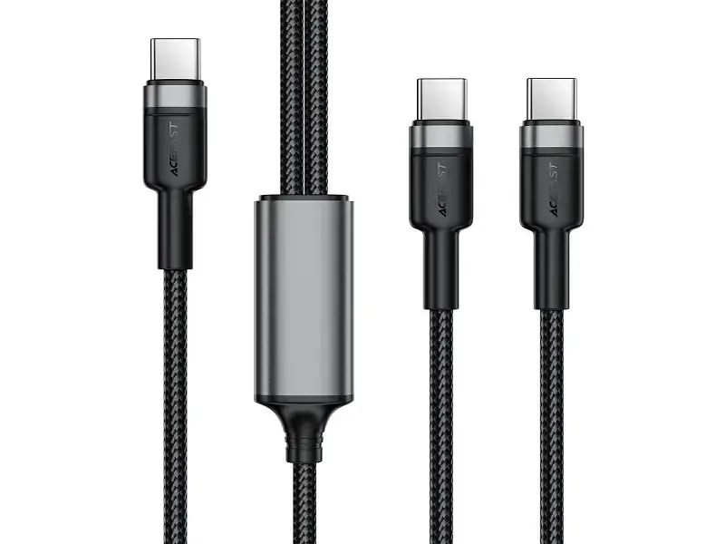 Кабель Acefast C22-02 USB Type-C to USB Type-C/USB Type-C 100W 1.2m Black (6974316285120) - фото 2