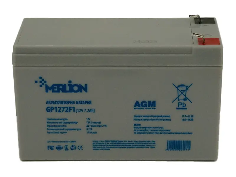 Акумулятор для ДБЖ MERLION 12V-7,2Ah (GP1272F1) - фото 3