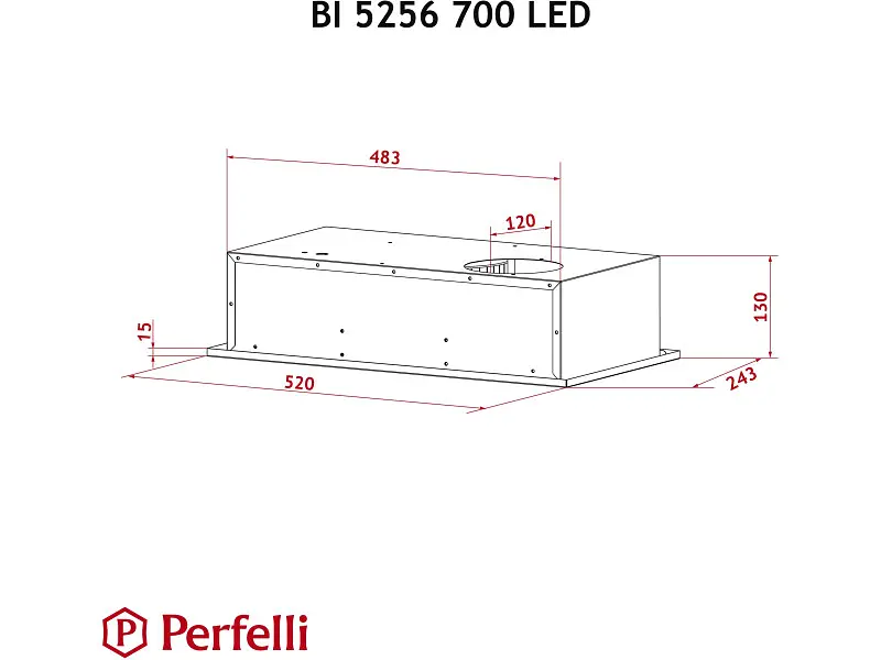 Витяжка Perfelli BI 5256 WH 700 LED - фото 9