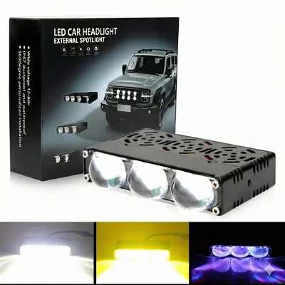 LED Фара Світлодіодні 55W 70x22x55 мм 12-80V External SportLight L27 на одну лінзу W/Y Мультипідсвічування 2 шт. - фото 6