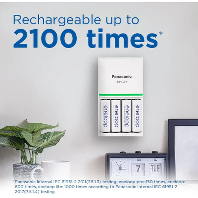 Акумулятор Panasonic AA Eneloop 2000mAh NI-MH * 2 (BK-3MCDE/2CP) - фото 8